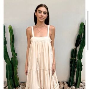 Araminta James Sunset Maxi Dress Sand Neutral Boho Medium -Sold at Anthropologie